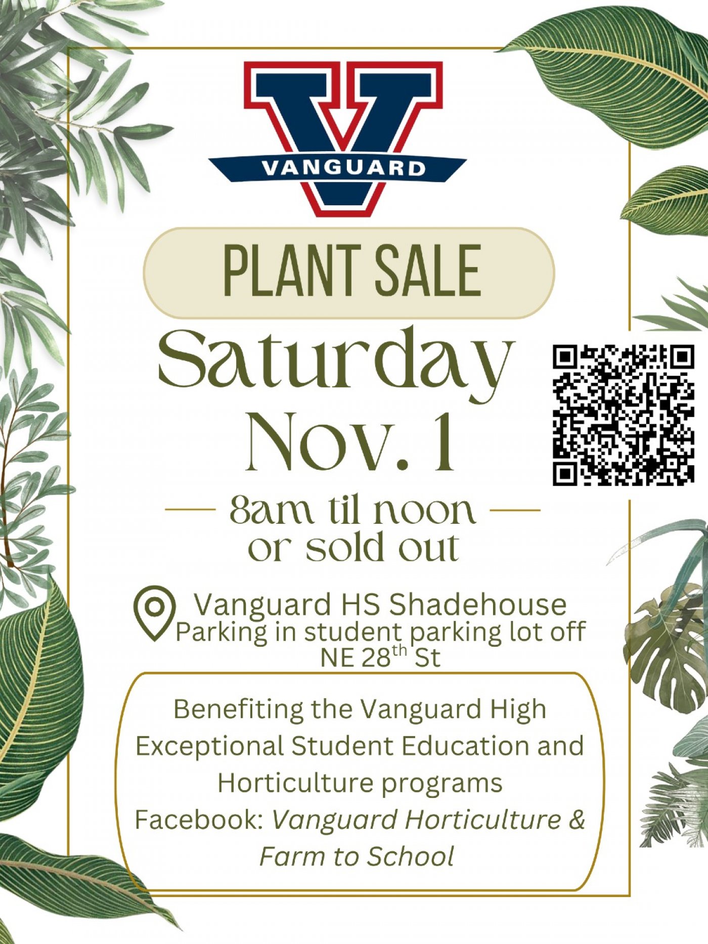 Vanguard High School Plant Sale