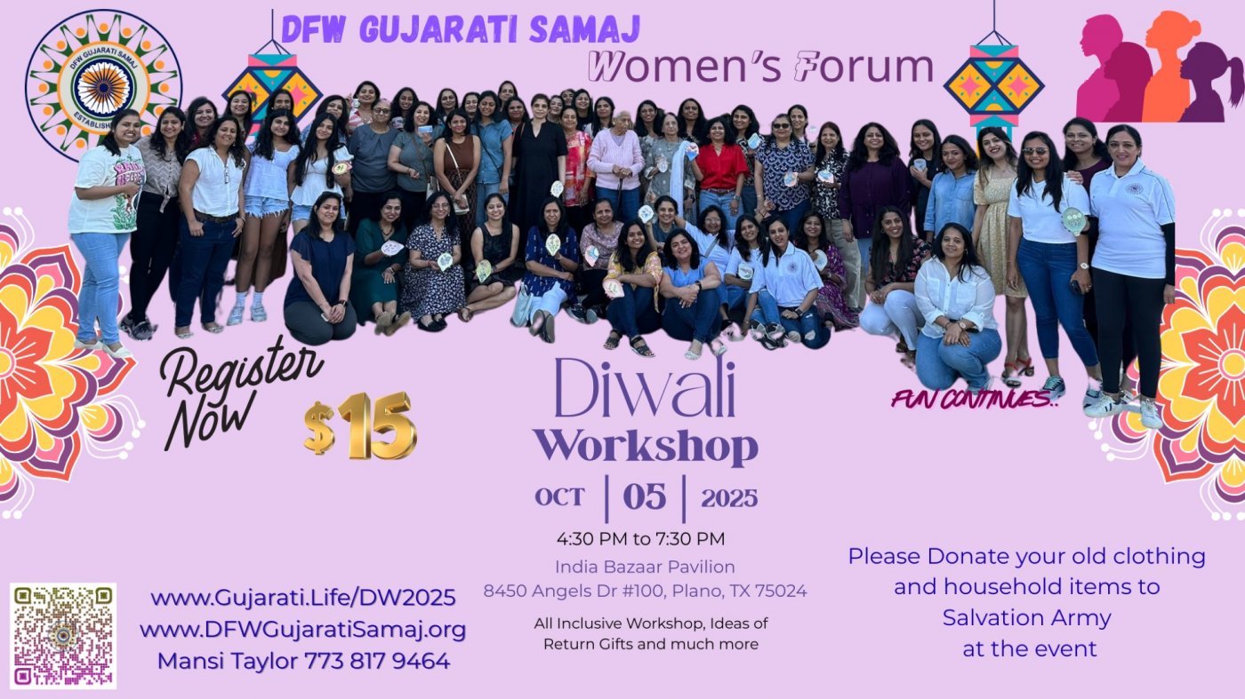 DFW Gujarati Samaj - Women's Forum Diwali Workshop