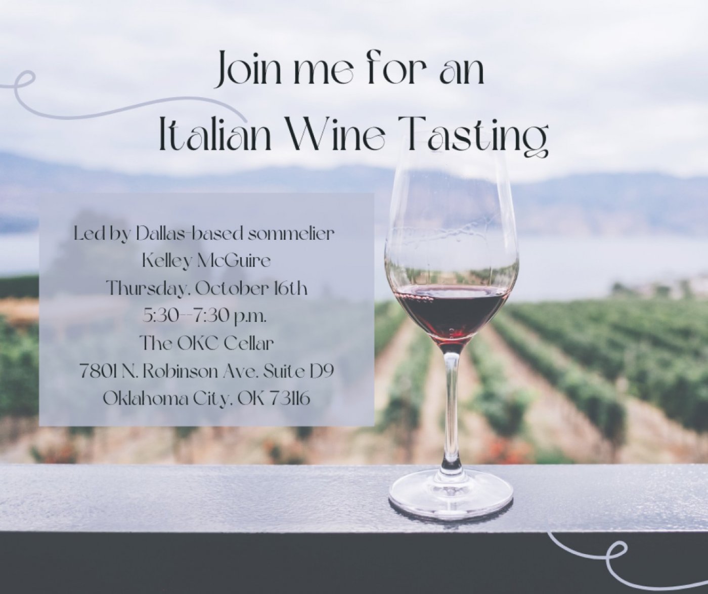 Sommelier-led Italian Wine Tasting