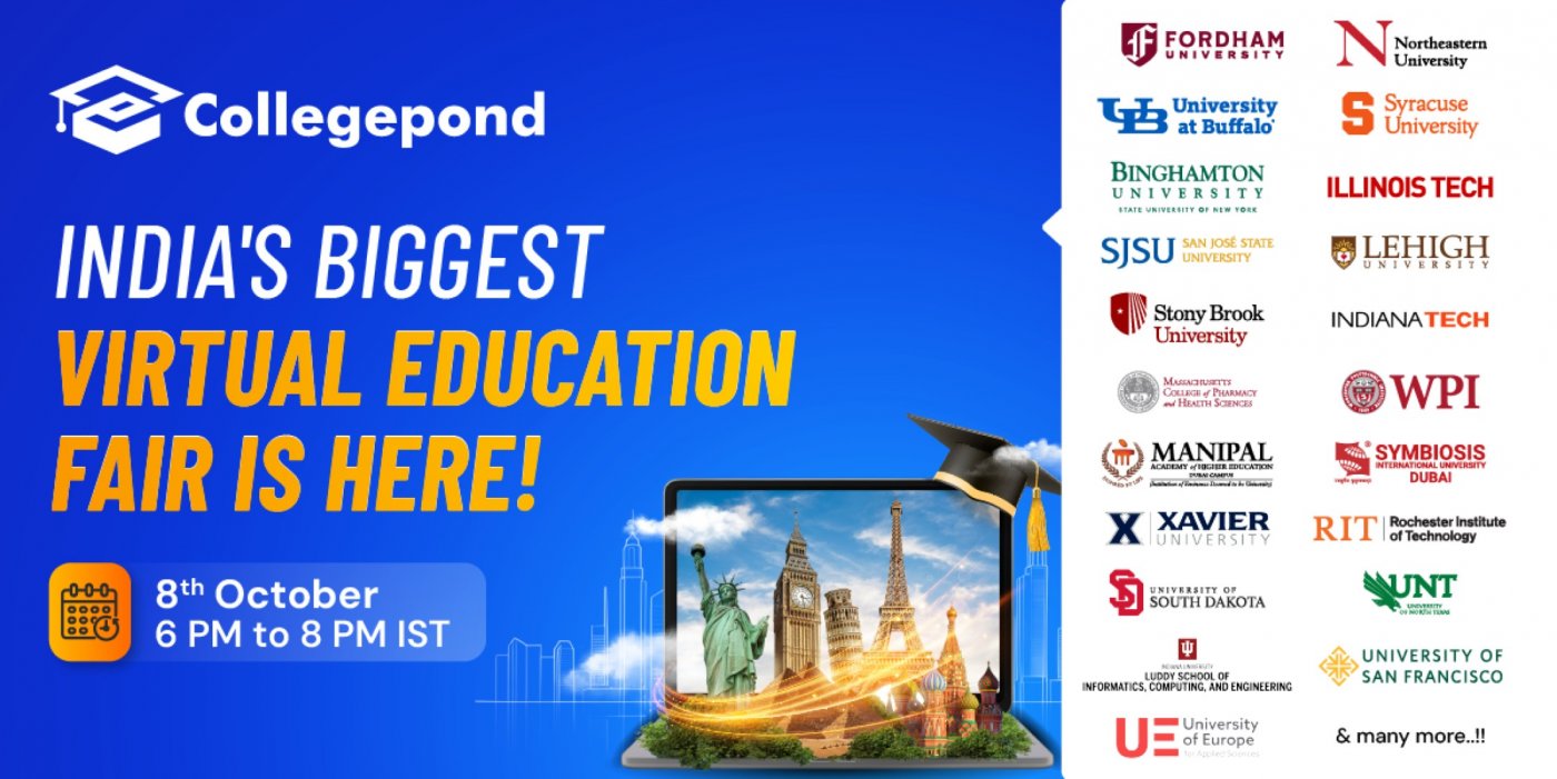 Collegepond's India\u2019s Biggest Virtual Education Fair