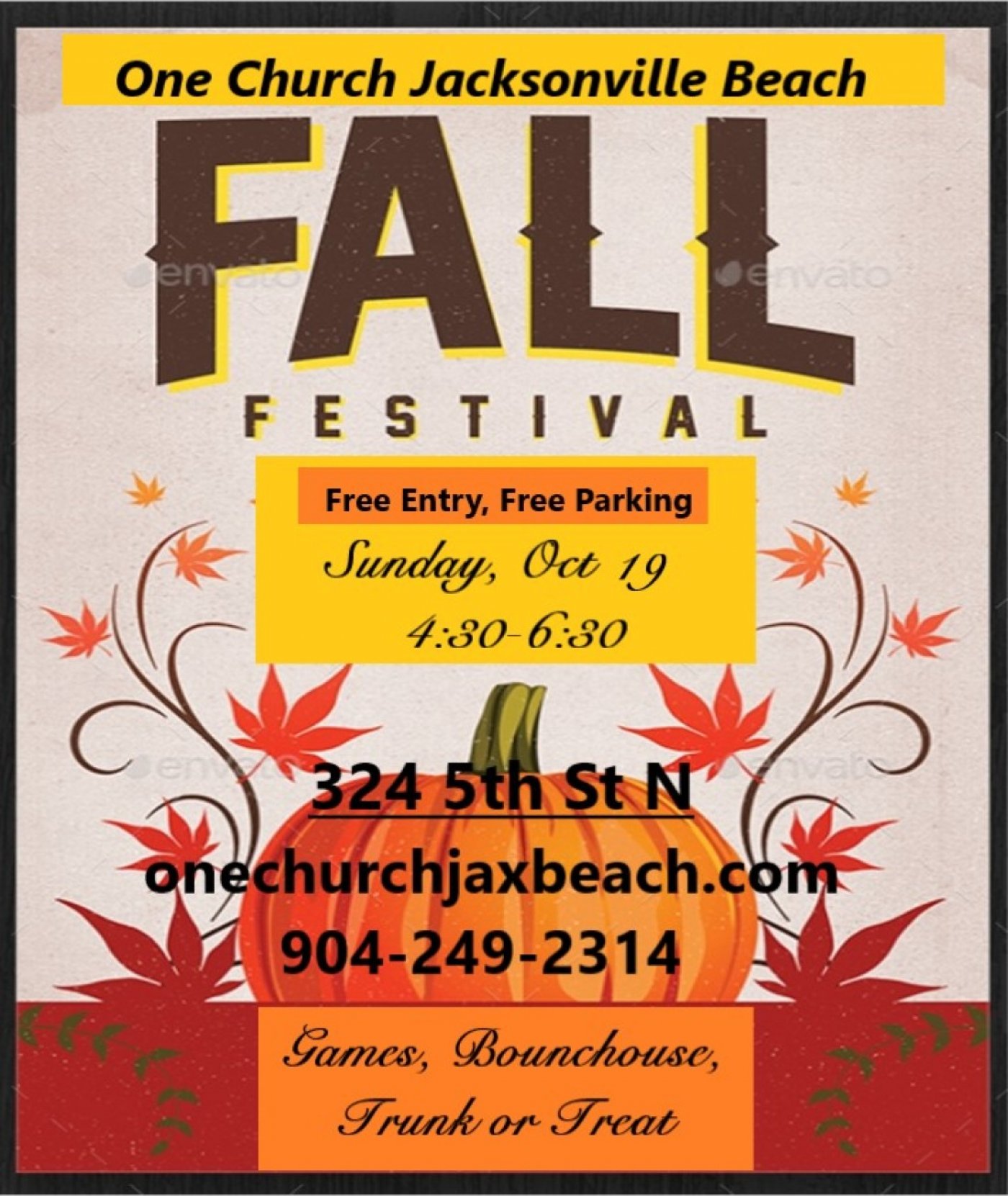 FALL FESTIVAL One Church Jacksonville Beach