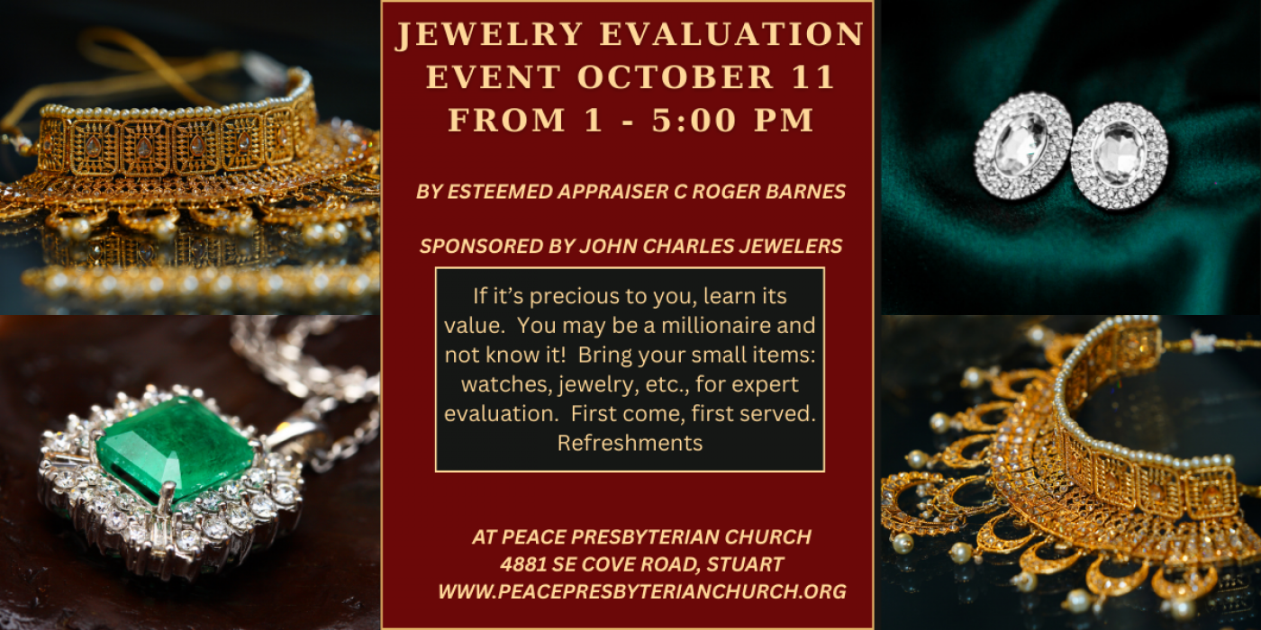 For What It's Worth - A Free Jewelry Evaluation Clinic
