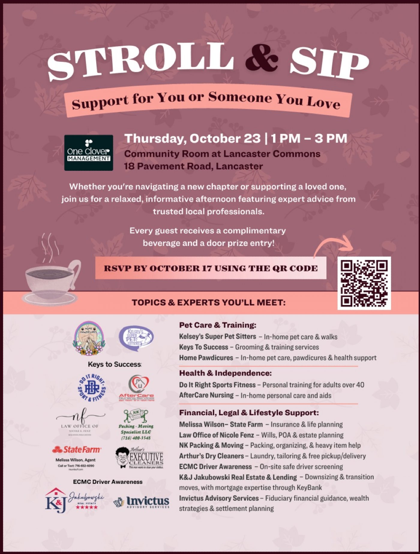 Stroll & Sip _ Support for You or Someone You Love
