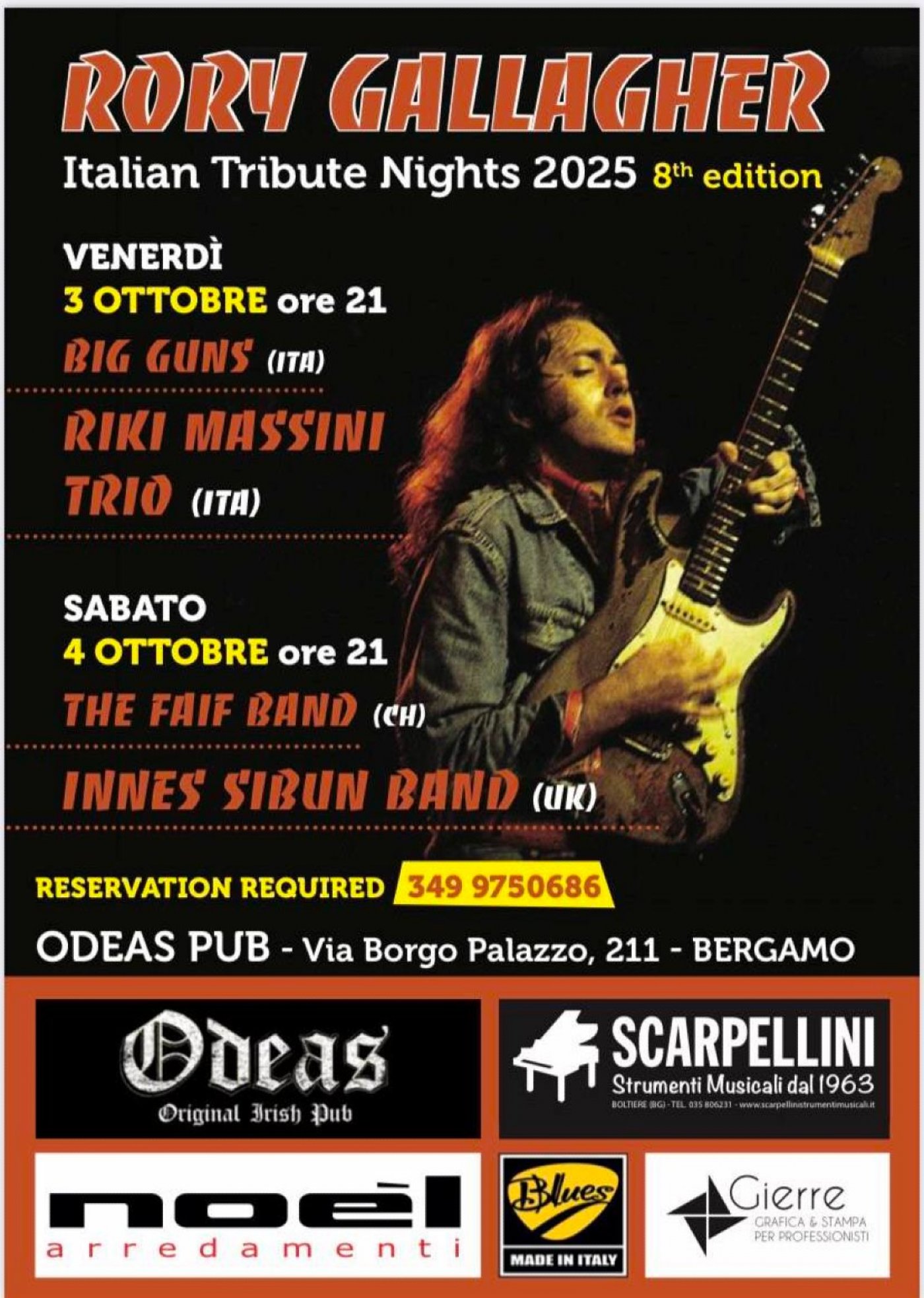 8\u00b0 Edizione \u201cRory Gallagher Italian Tribute Nights\u201c