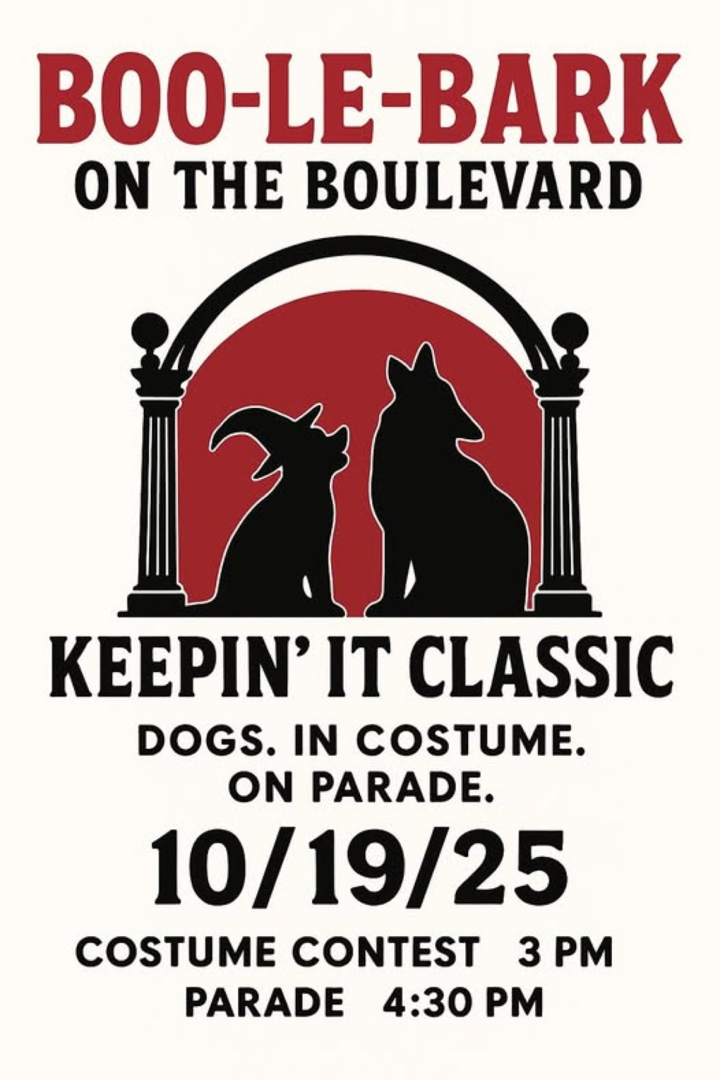 Boo-Le-Bark On the Boulevard