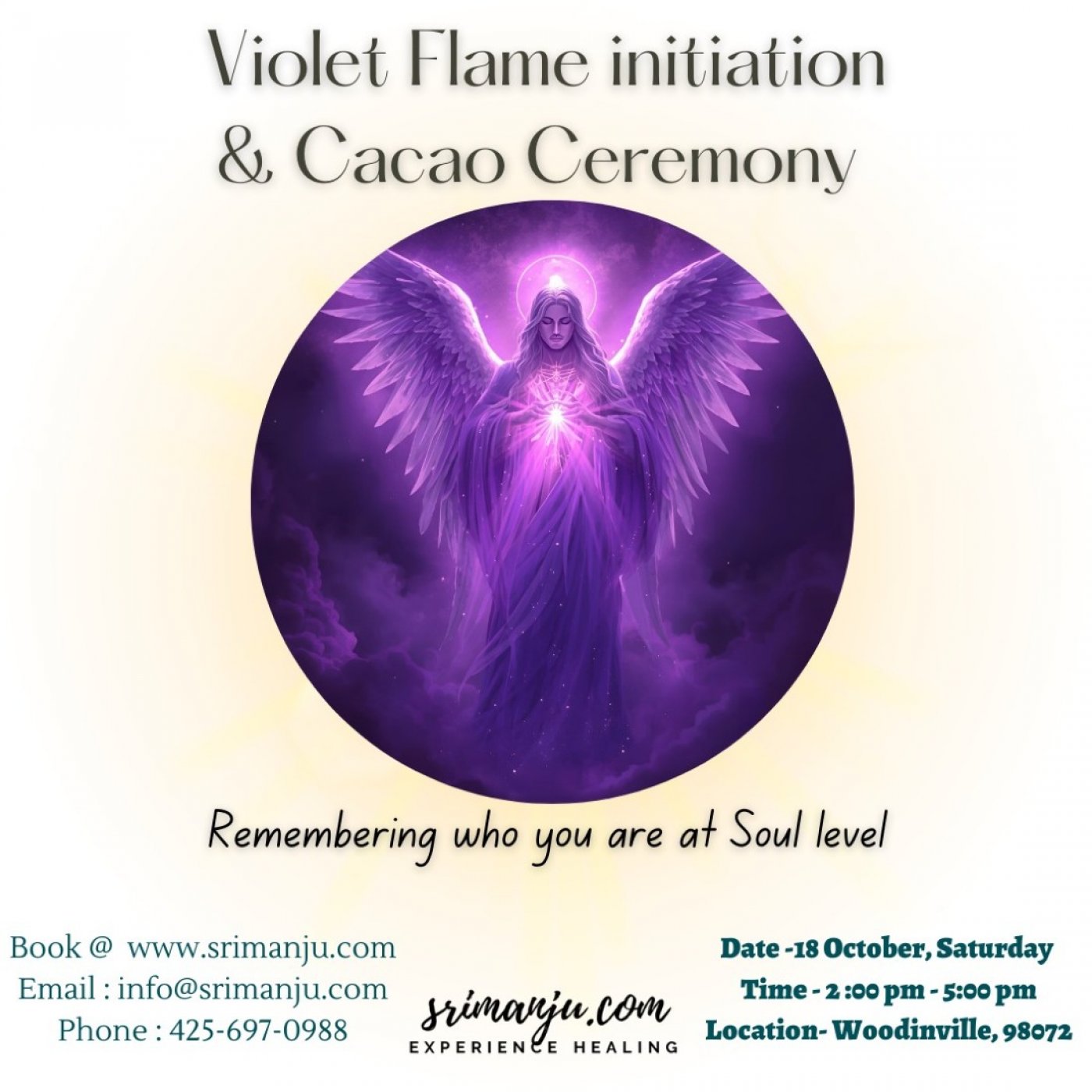 [NEW CEREMONY] Violet Flame Initiation With Cacao Ceremony