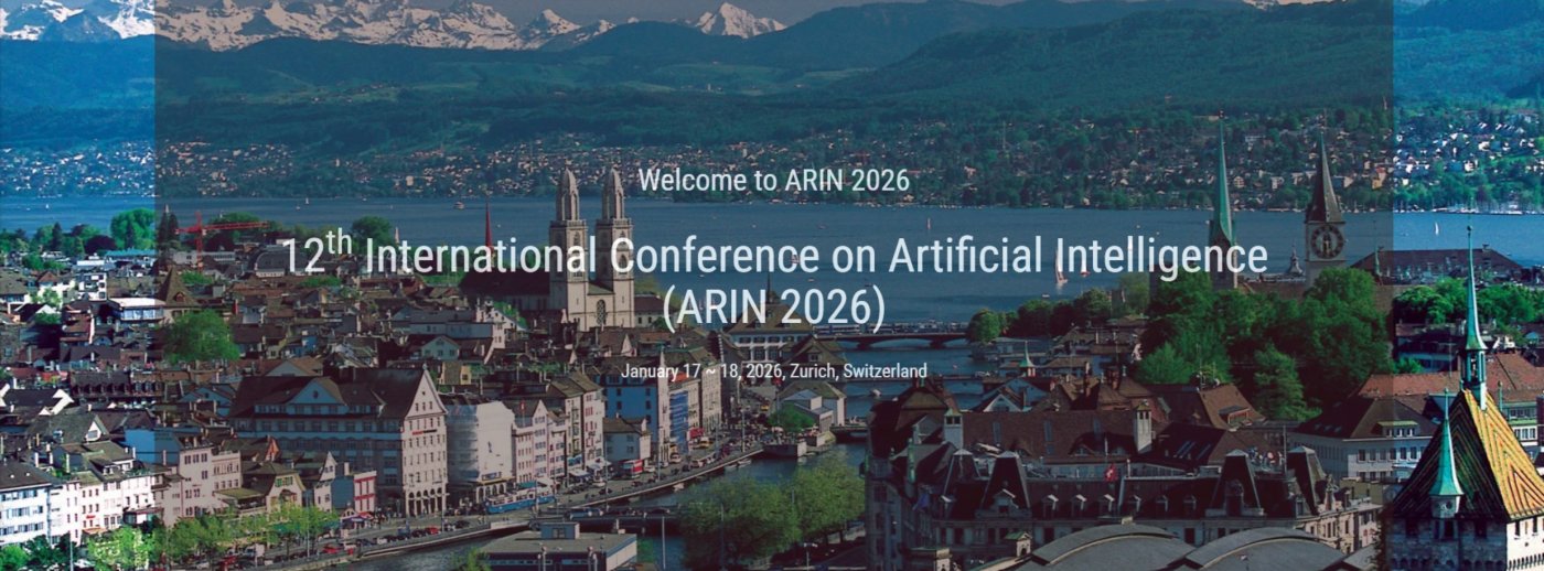 12th International Conference on Artificial Intelligence (ARIN 2026)