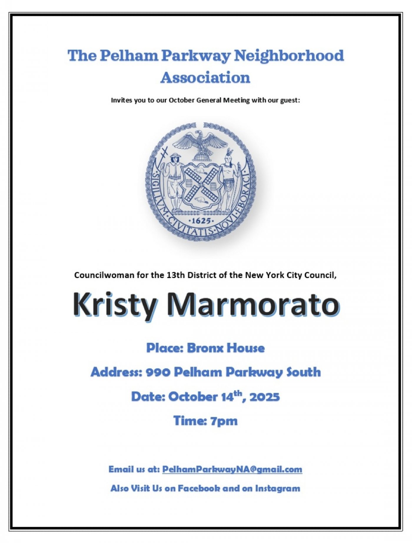 Pelham Parkway Neighborhood Association Hosts October Event