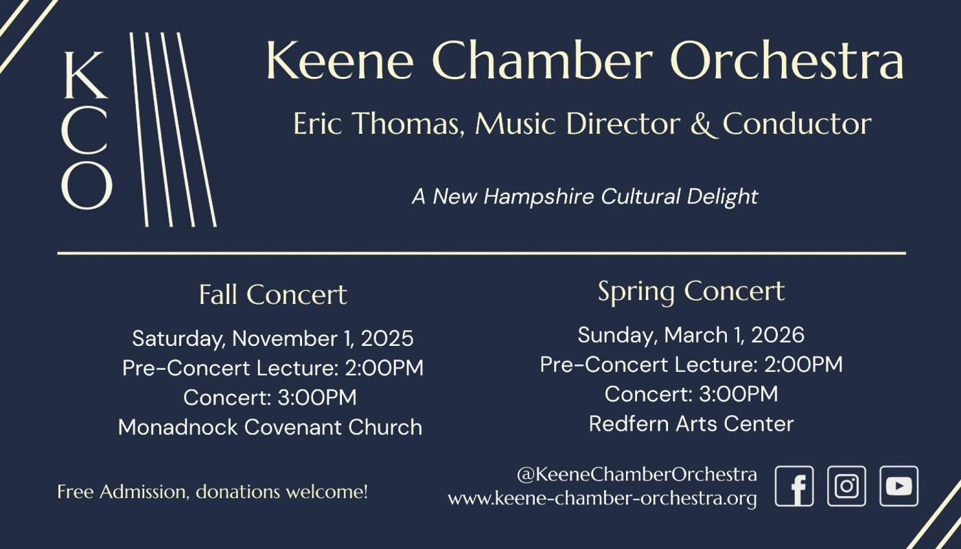 Keene Chamber Orchestra Presents FREE Concert: An American Mosaic