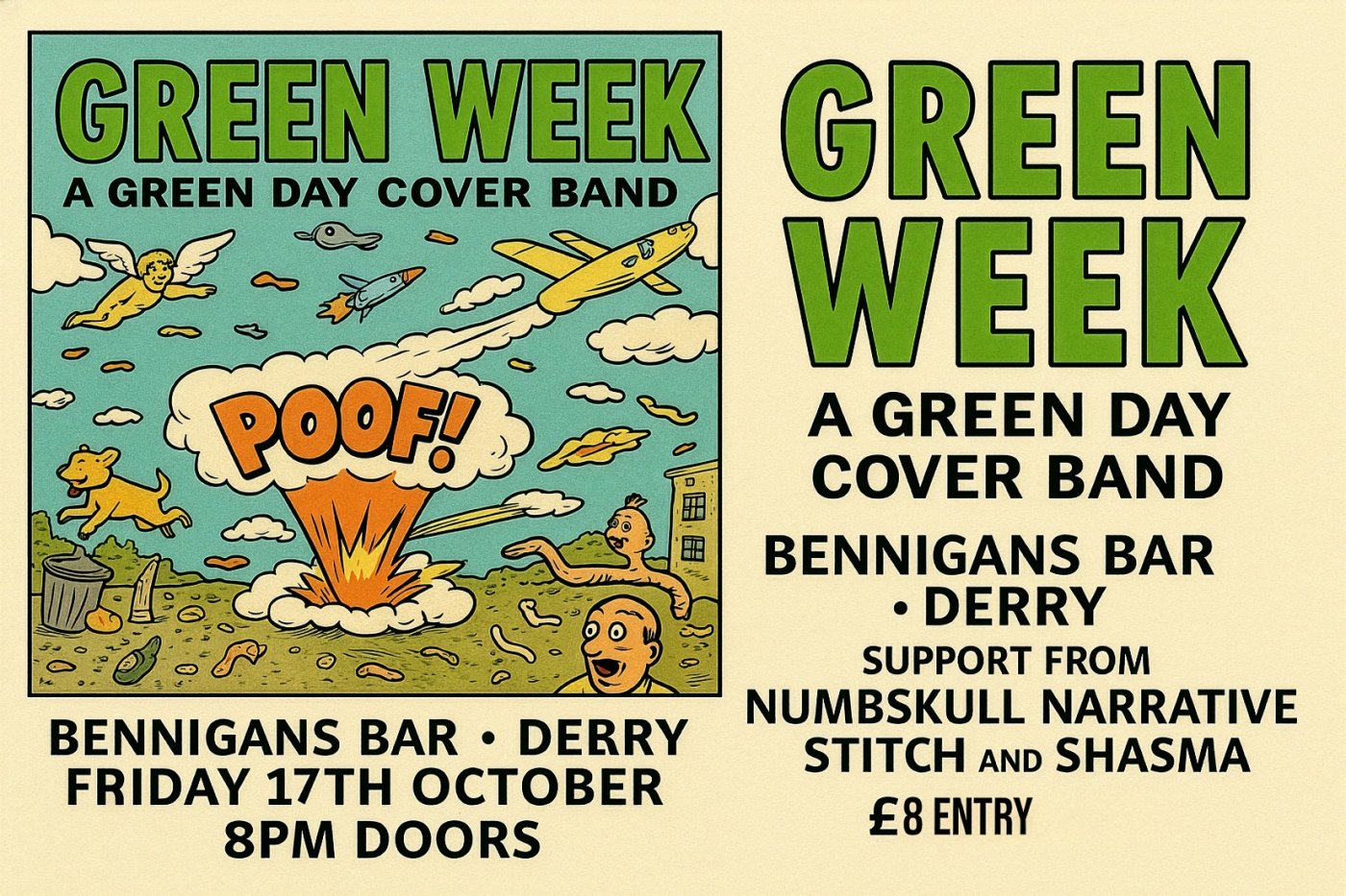 Green Week (A Green Day Tribute Act), Numbskull Narrative, Stitch and Shasma