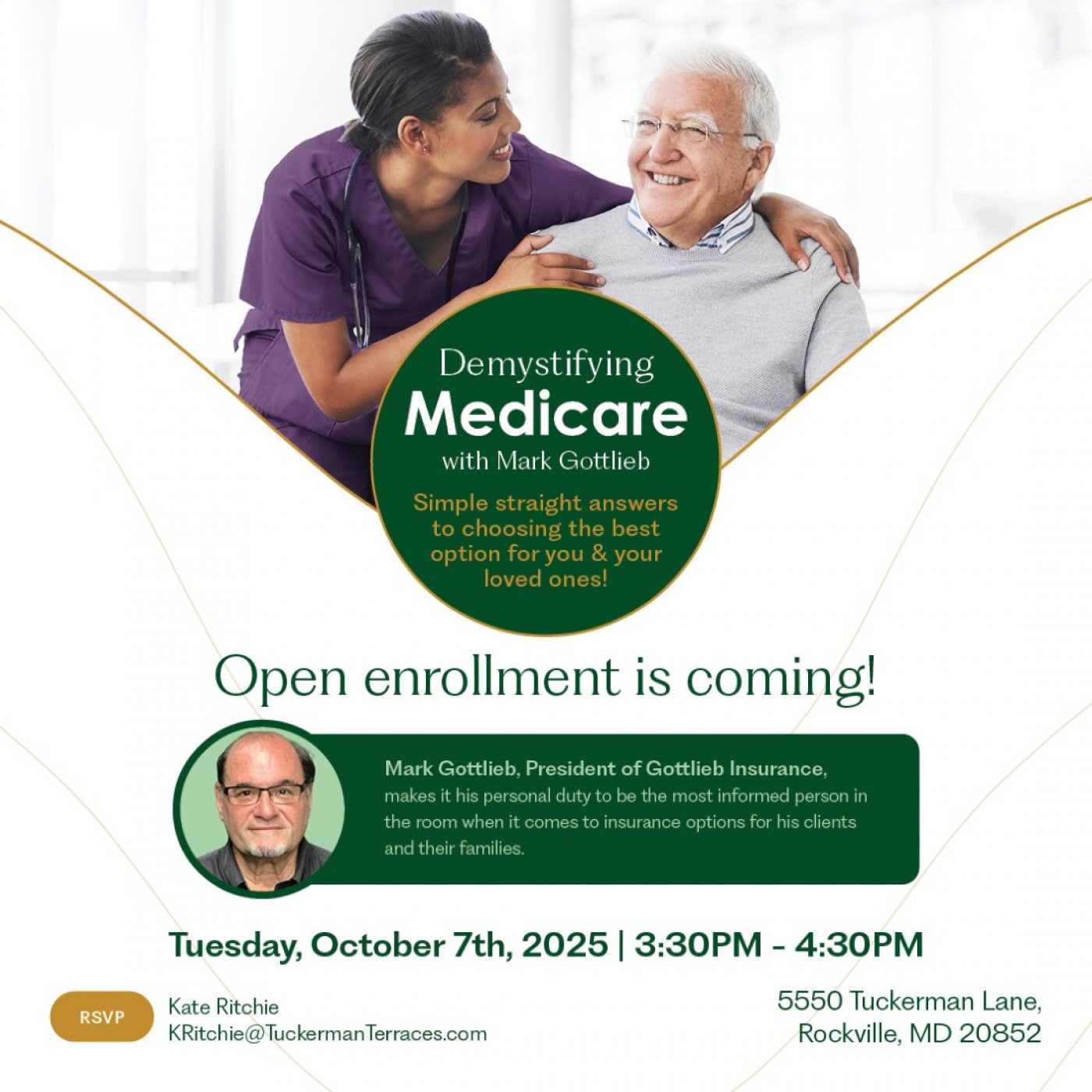 Oct. 7: Demystifying Medicare at The Terraces at Tuckerman Lane