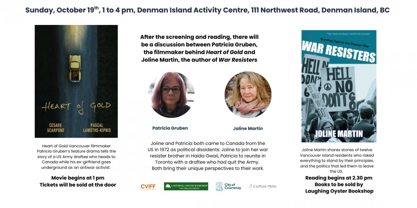 War Resisters Book Launch \/ Heart of Gold Film Screening on Denman Island