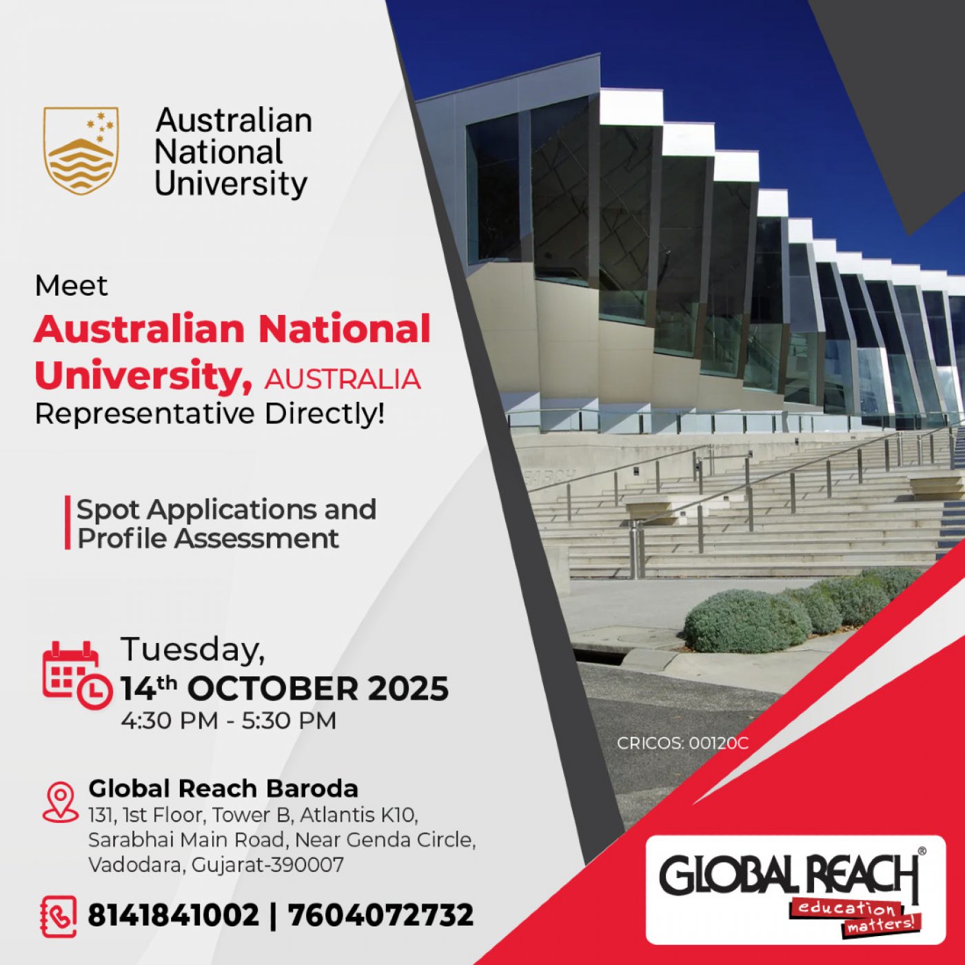 Australian National University - Spot Admission Day - Vadodara