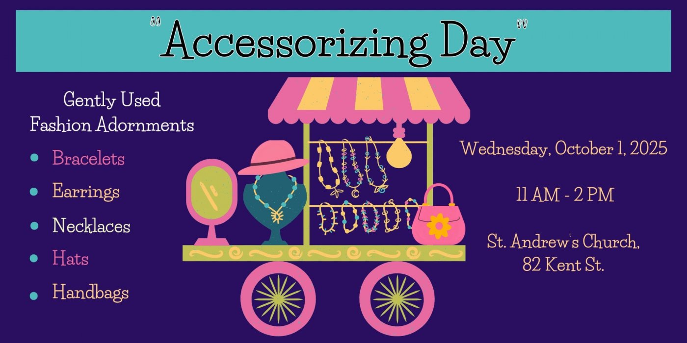 "Accessorizing Day" Sale at St. Andrew's, Downtown Ottawa