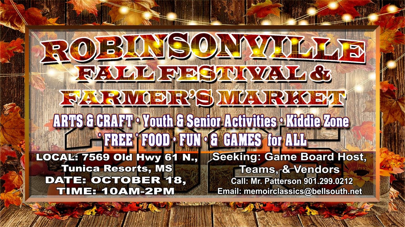 ROBINSONVILLE FALL FESTIVAL & FARMER'S MARKET