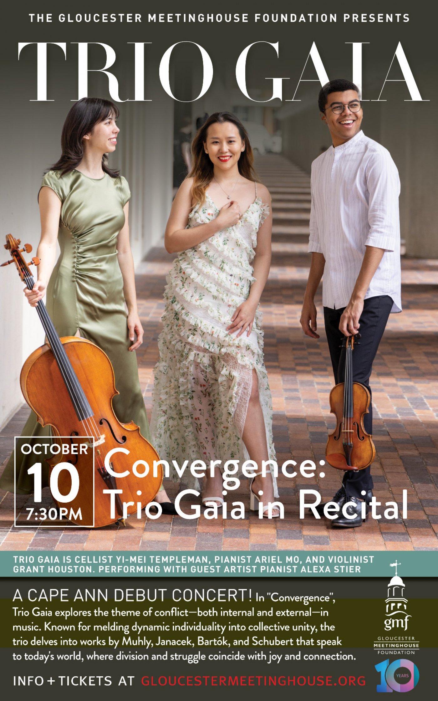 GLOUCESTER MEETINGHOUSE 2025-26 SERIES OPENS OCT. 10WITH NEW ENGLAND CONSERVATORY\u2019S \u2018TRIO GAIA\u2019