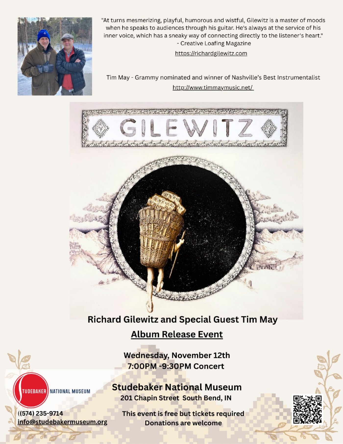 Richard Gilewitz and Tim May Album Release Concert