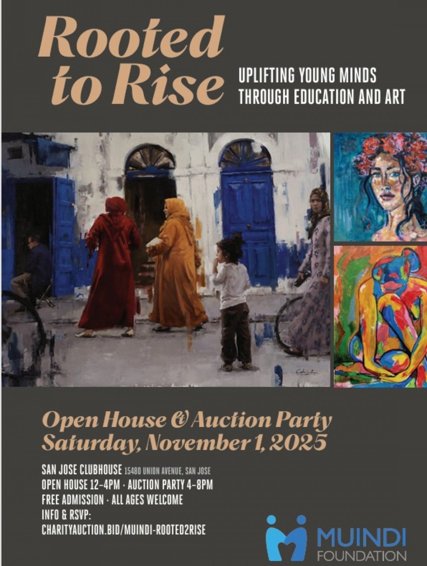 Rooted To Rise: Uplifting Young Minds Through Art & Education Open House & Auction Party