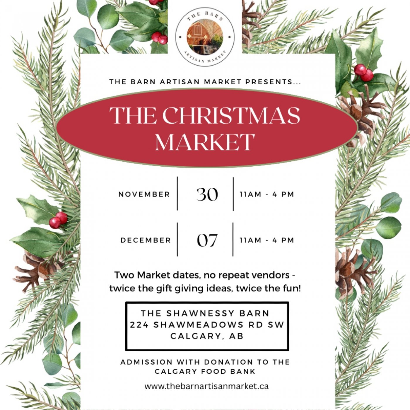 The Barn Artisan Market presents\u2026 The Christmas Market, Part 2! 