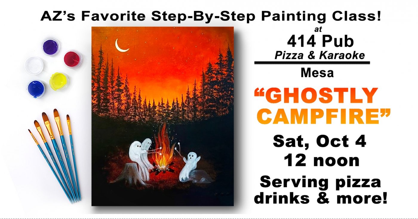 Ghostly Campfire - Paint and Sip Halloween Event!