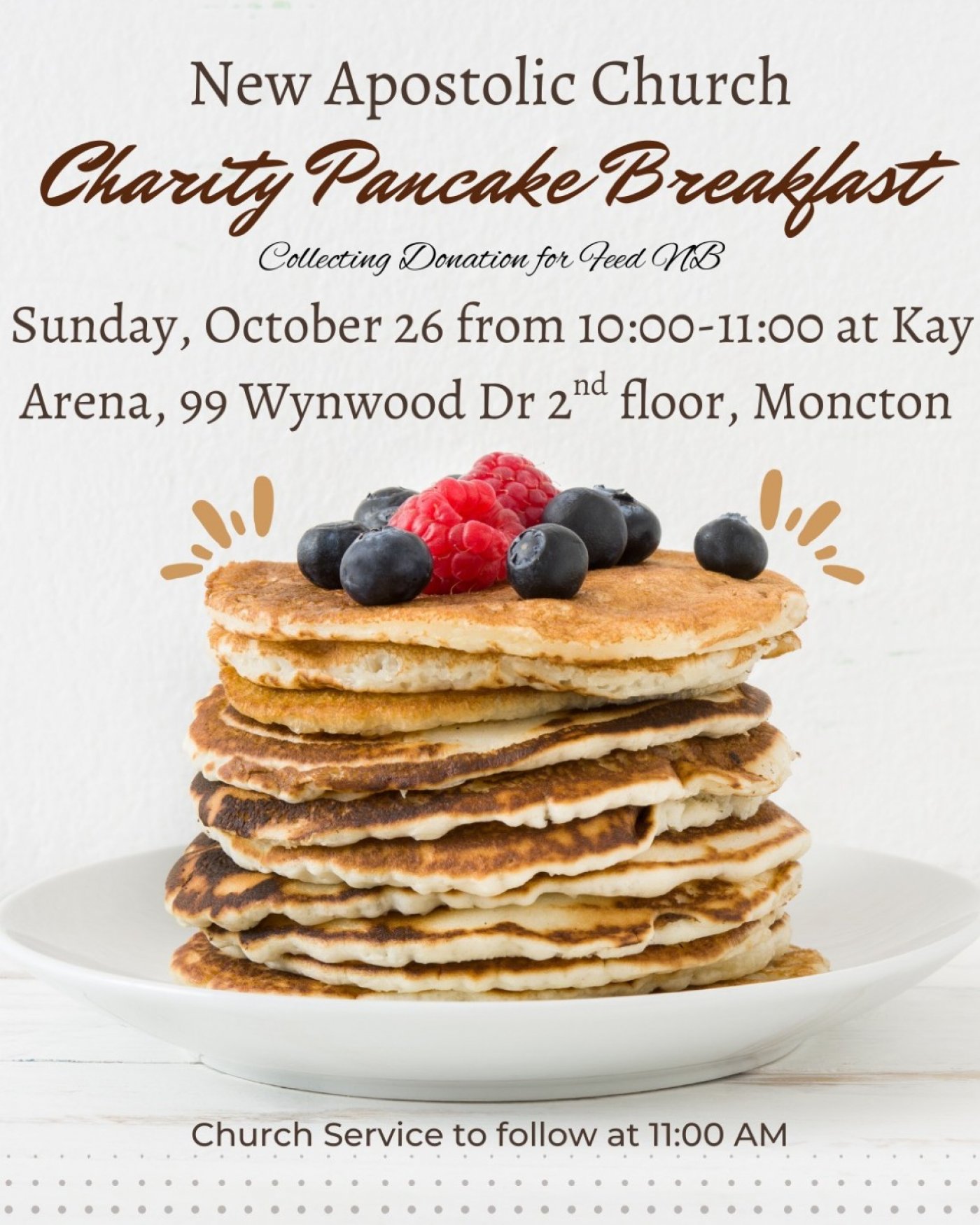 Charity Pancake Breakfast Supporting Feed NB