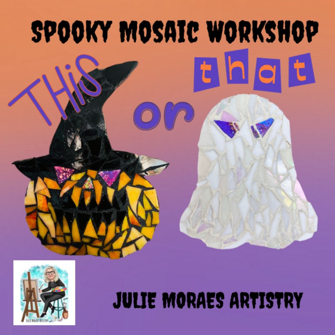 Spooky Mosaic Workshop ~ADVANCED RESERVATION REQUIRED