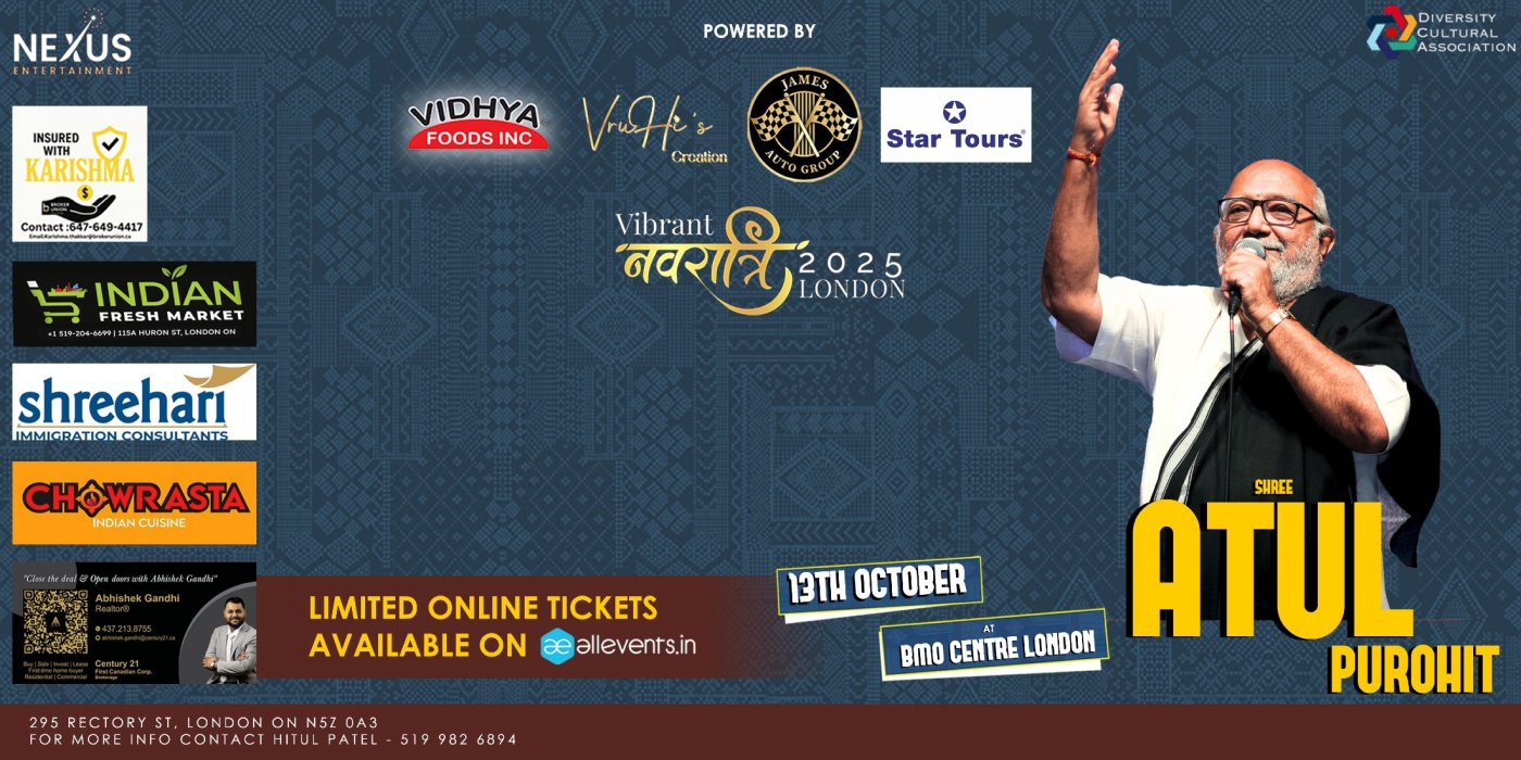 Vibrant Navratri with Shree Atul Purohit \/ London, ON \/ 13th October 2025