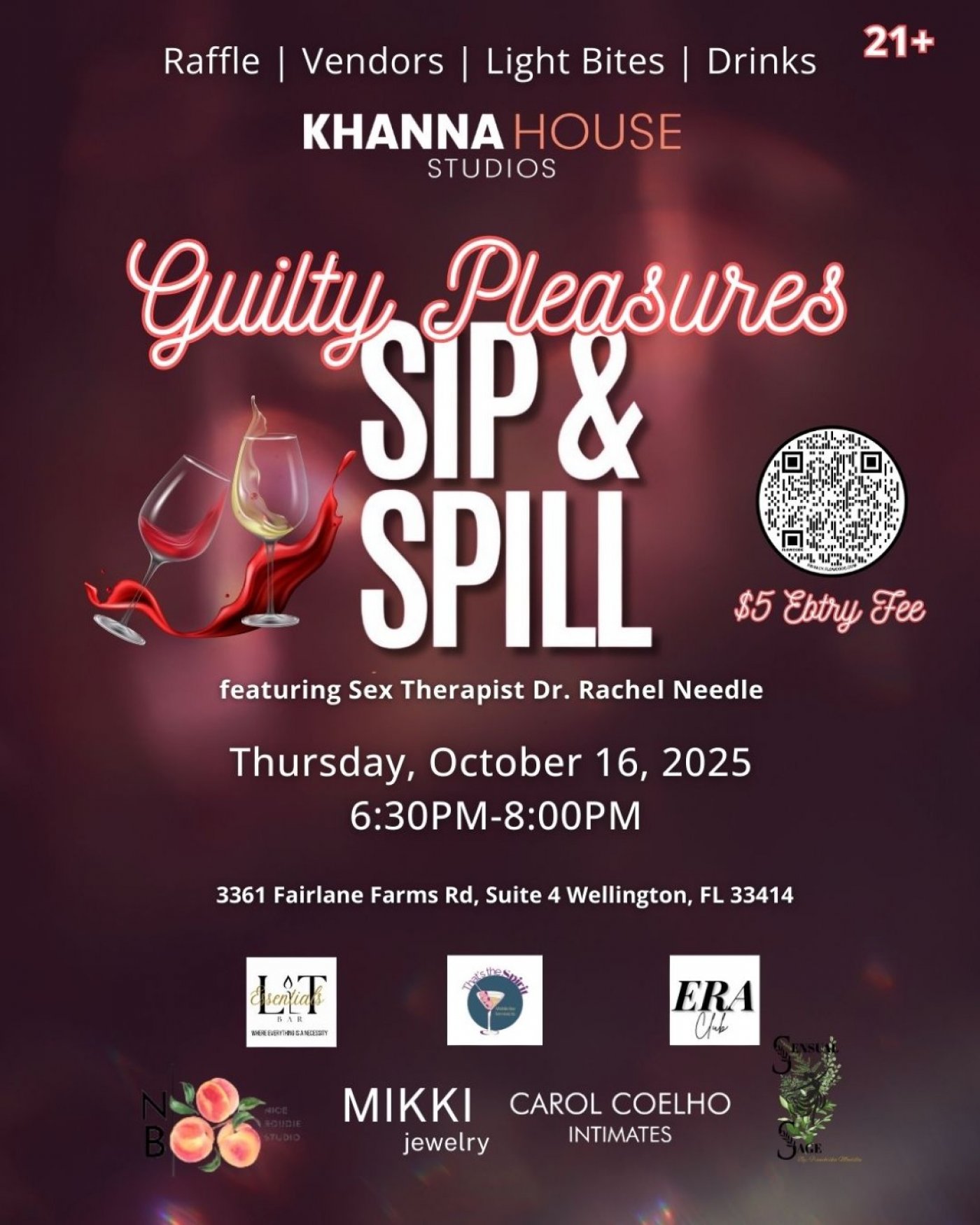 Sip & Spill Ladies Night: Guilty Pleasures
