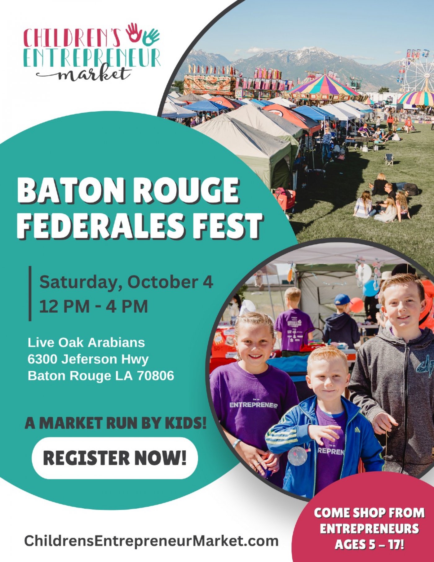 Children's Entrepreneur Markets Baton Rouge at Federales Fest 