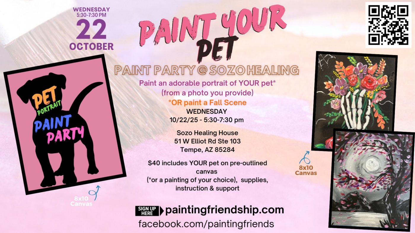 Paint Party: Paint your Pet (or something else) at Sozo Healing House