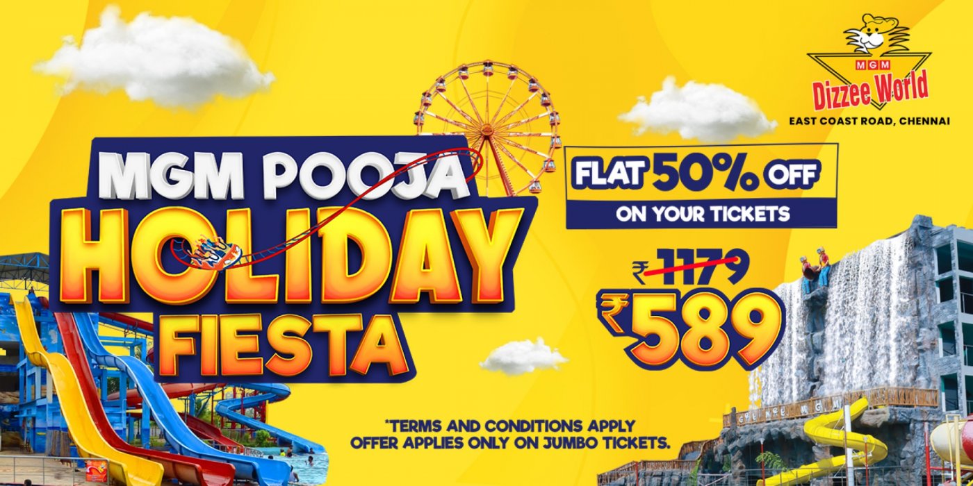 50% Off - MGM Pooja Holiday Fiesta @ MGM Dizzee World