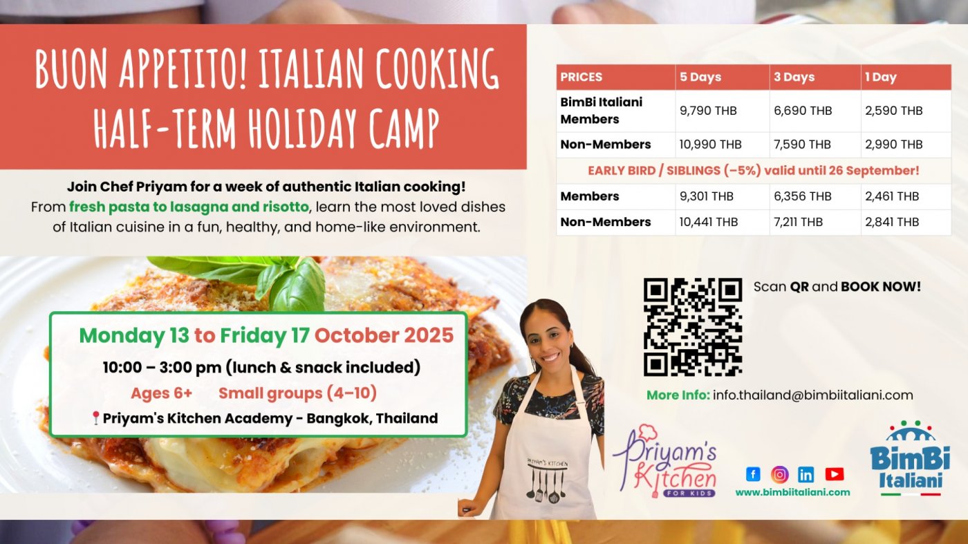 Buon Appetito! Italian Cooking Half-Term Holiday Camp