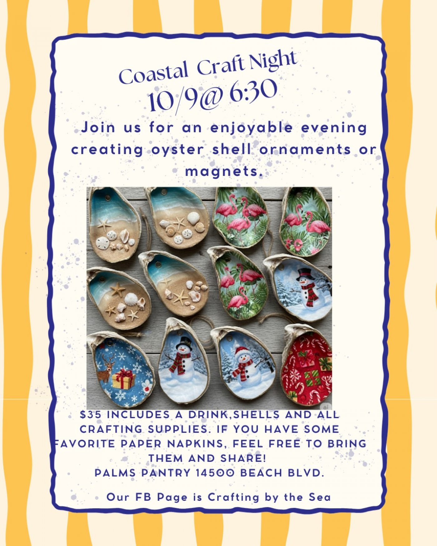 Oyster Shell Ornament\/Magnet Class