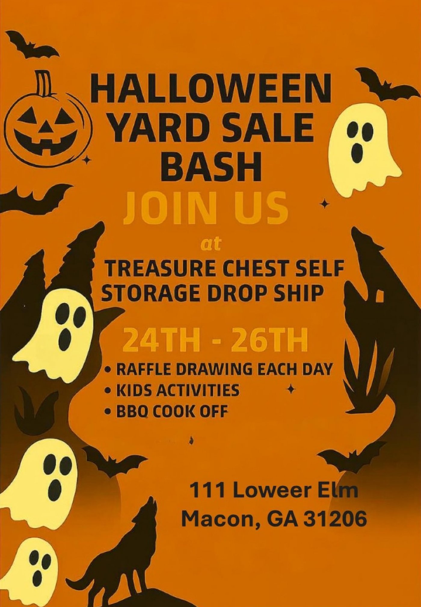 Halloween Yard Sale Bash
