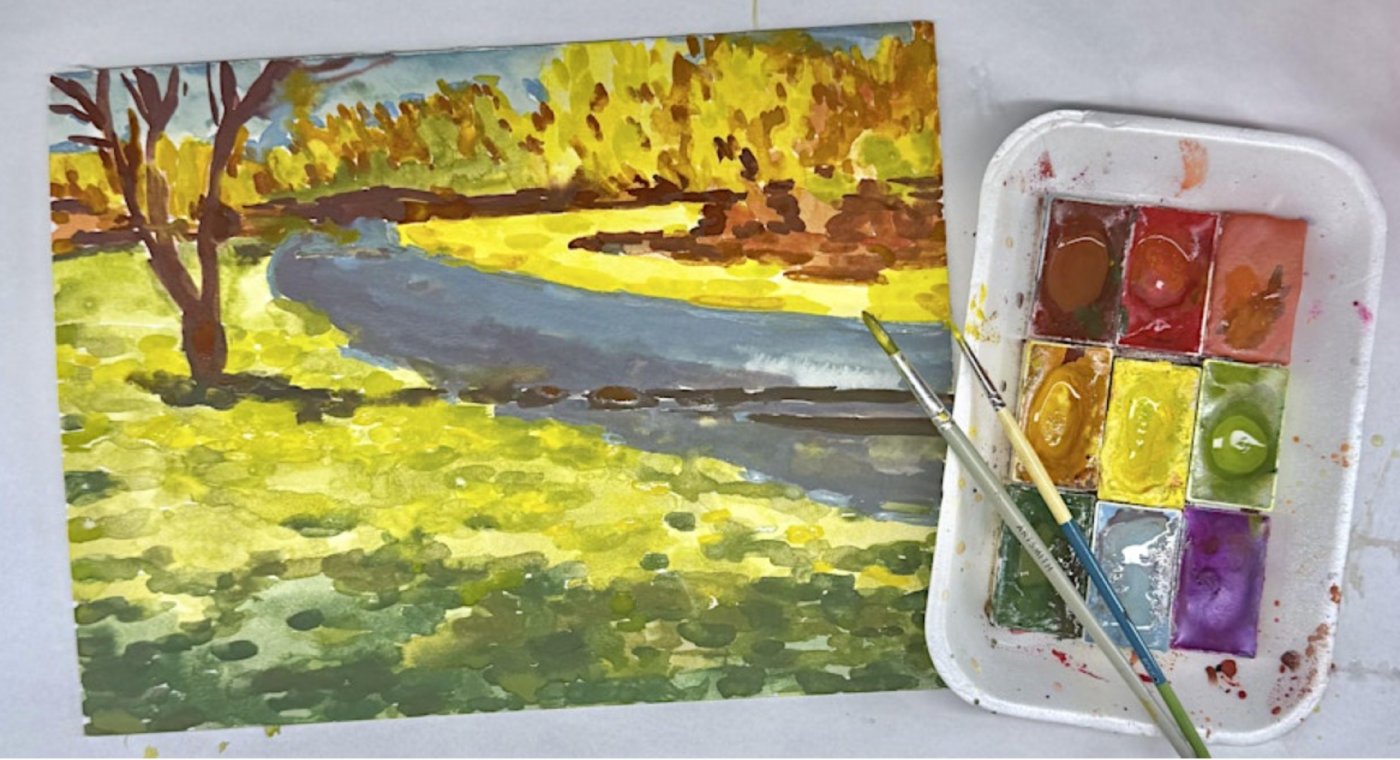 Plein Air Watercolor Landscape