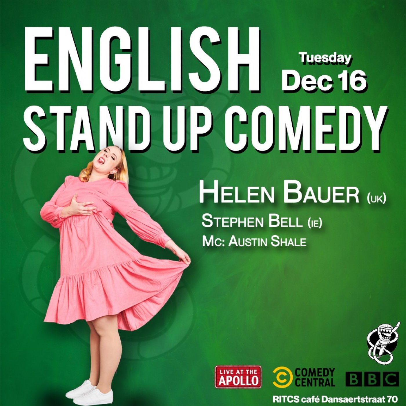 English Comedy at RITCS cafe Helen Bauer & Stephen Bell