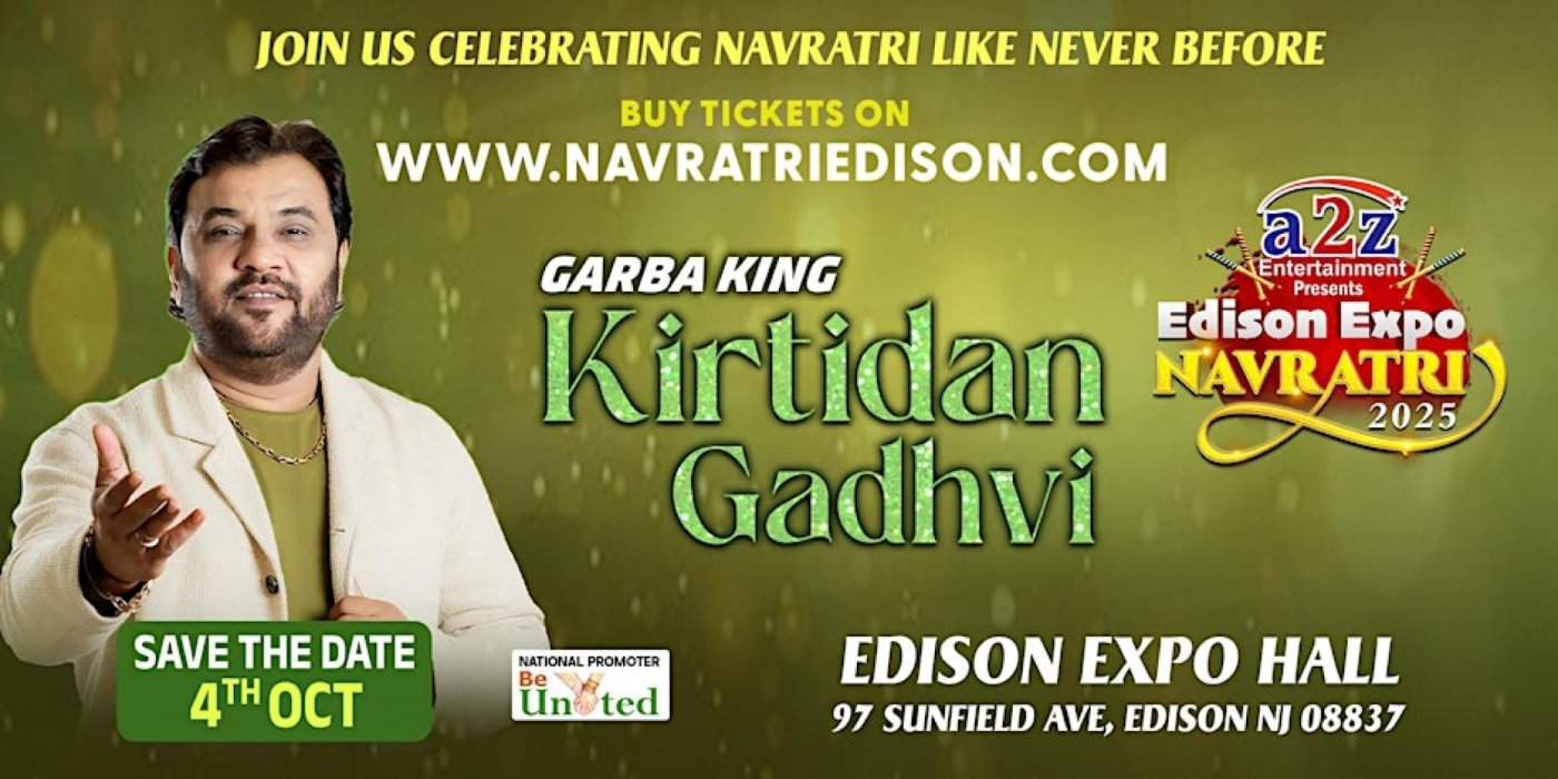 Garba With Kirtidan Gadhvi NAVRATRI  @ EDISON EXPO NEW JERSEY