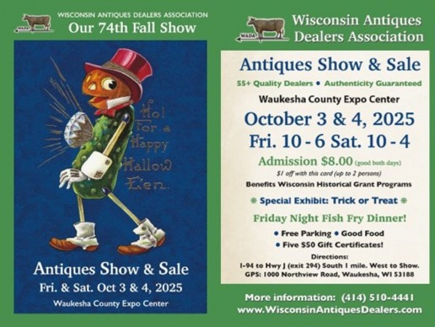 74th Fall Wisconsin Antiques Dealers Assn. Show and Sale