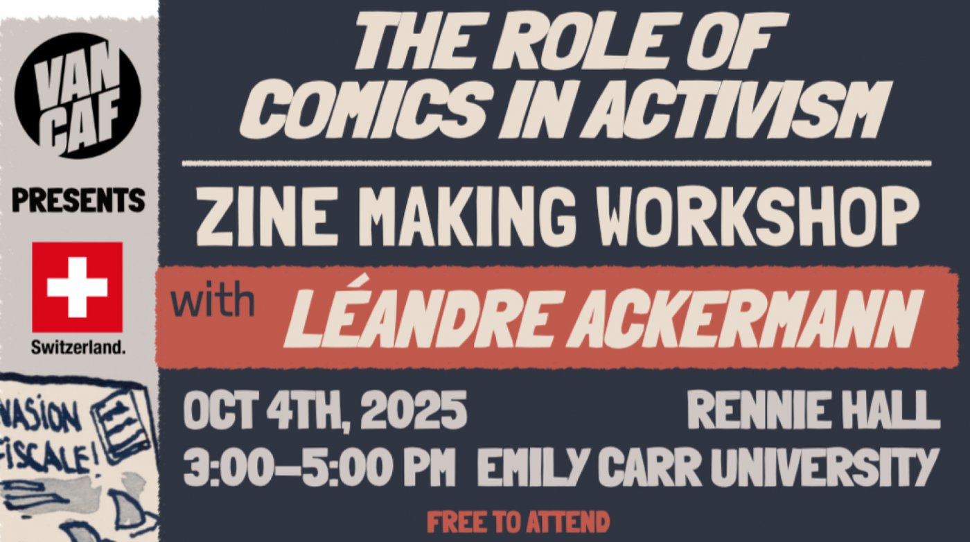 The Role of Comics in Activism & Zine Making Workshop w\/ L\u00e9andre Ackermann