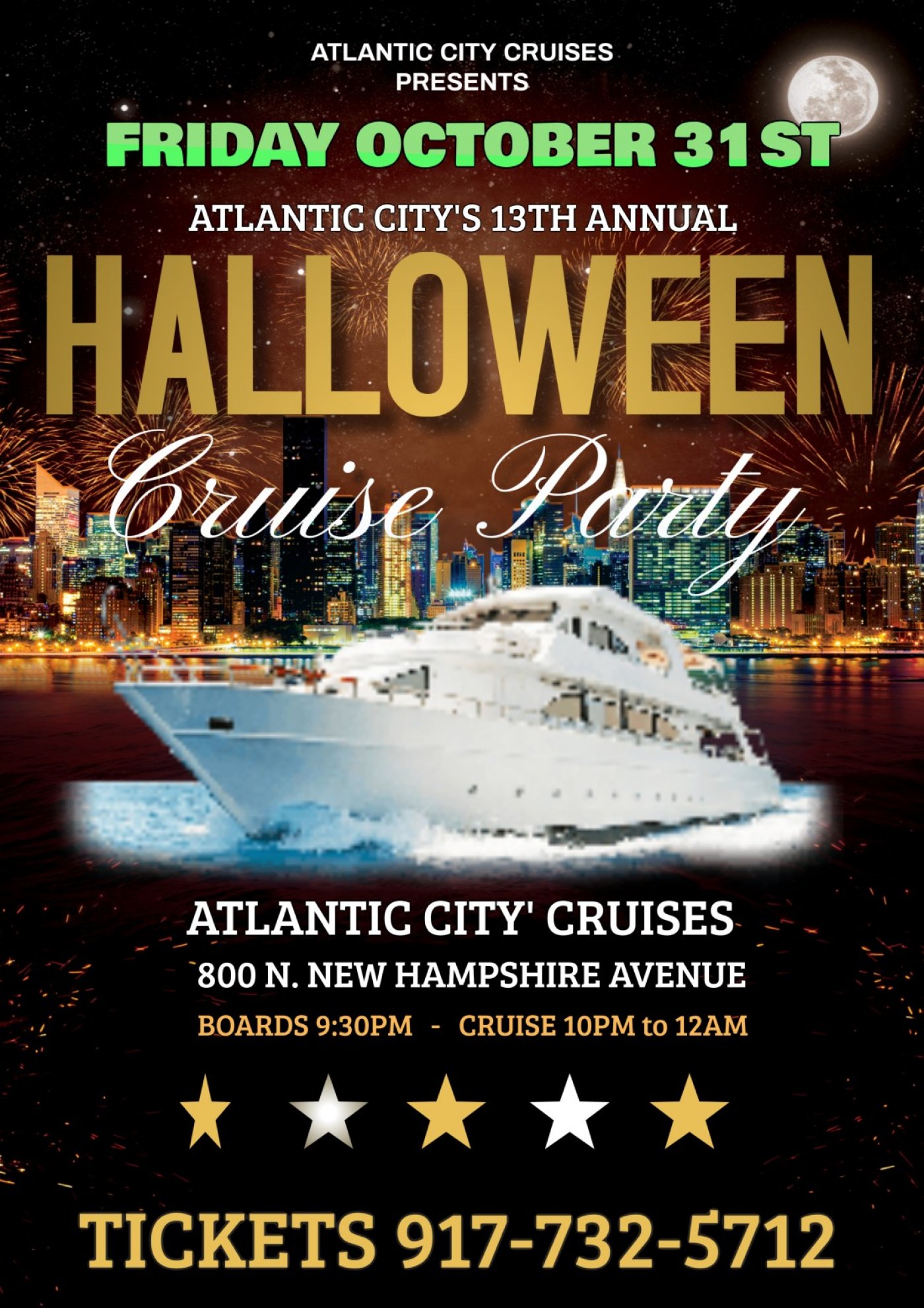 Official Halloween Booze Cruise in Atlantic City 