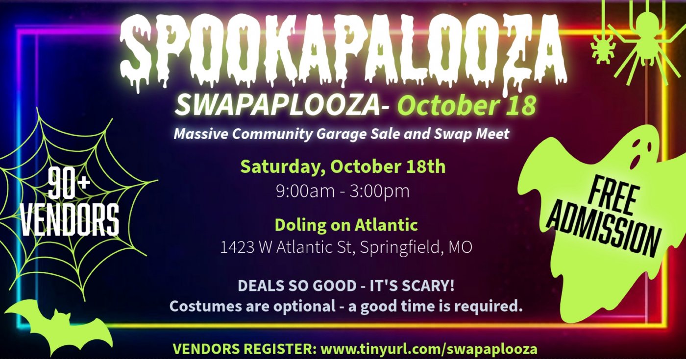 Spookapalooza - Massive Trick or Treat Garage Sale Event Swap Meet Vendor Market - FREE ADMISSION