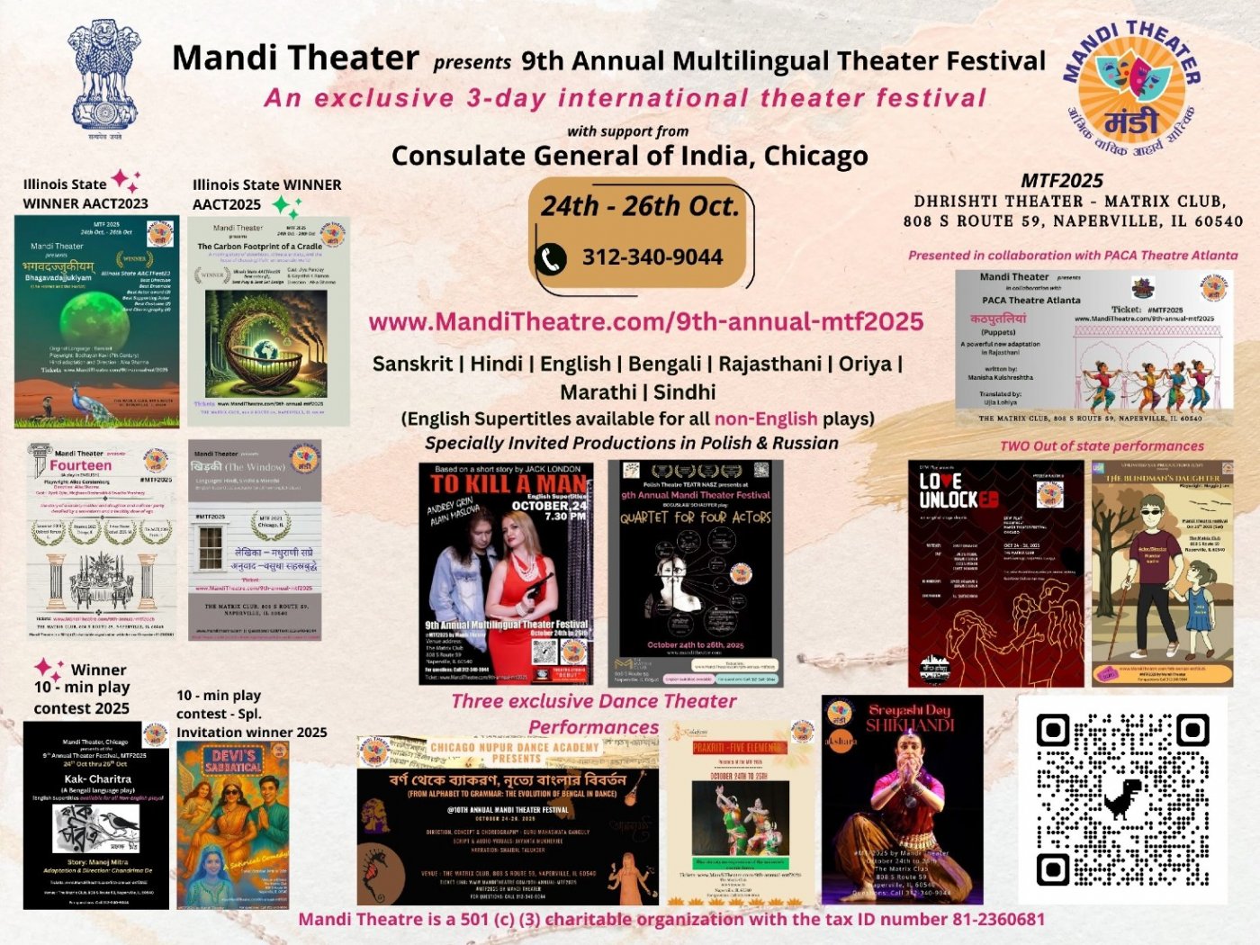MTF - 2025 Midwest\u2019s Most Awaited  Multilingual Theater Festival