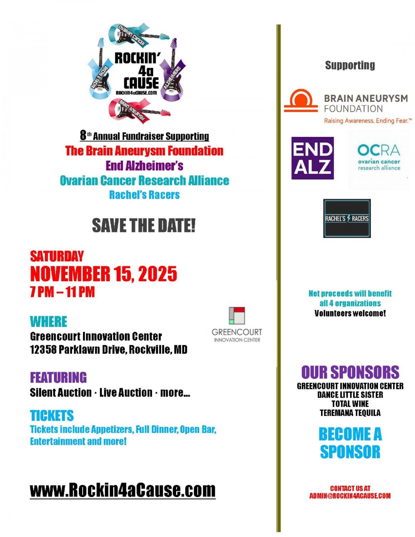 8th Semi Annual Rockin' 4a Cause