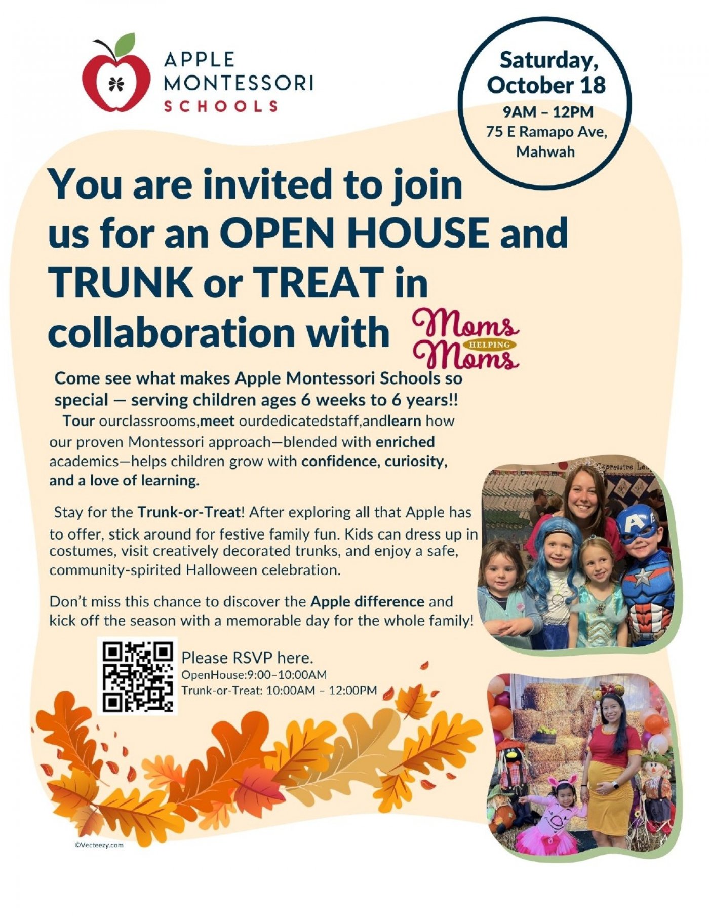 Apple Montessori Mahwah Open House and Trunk or Treat  