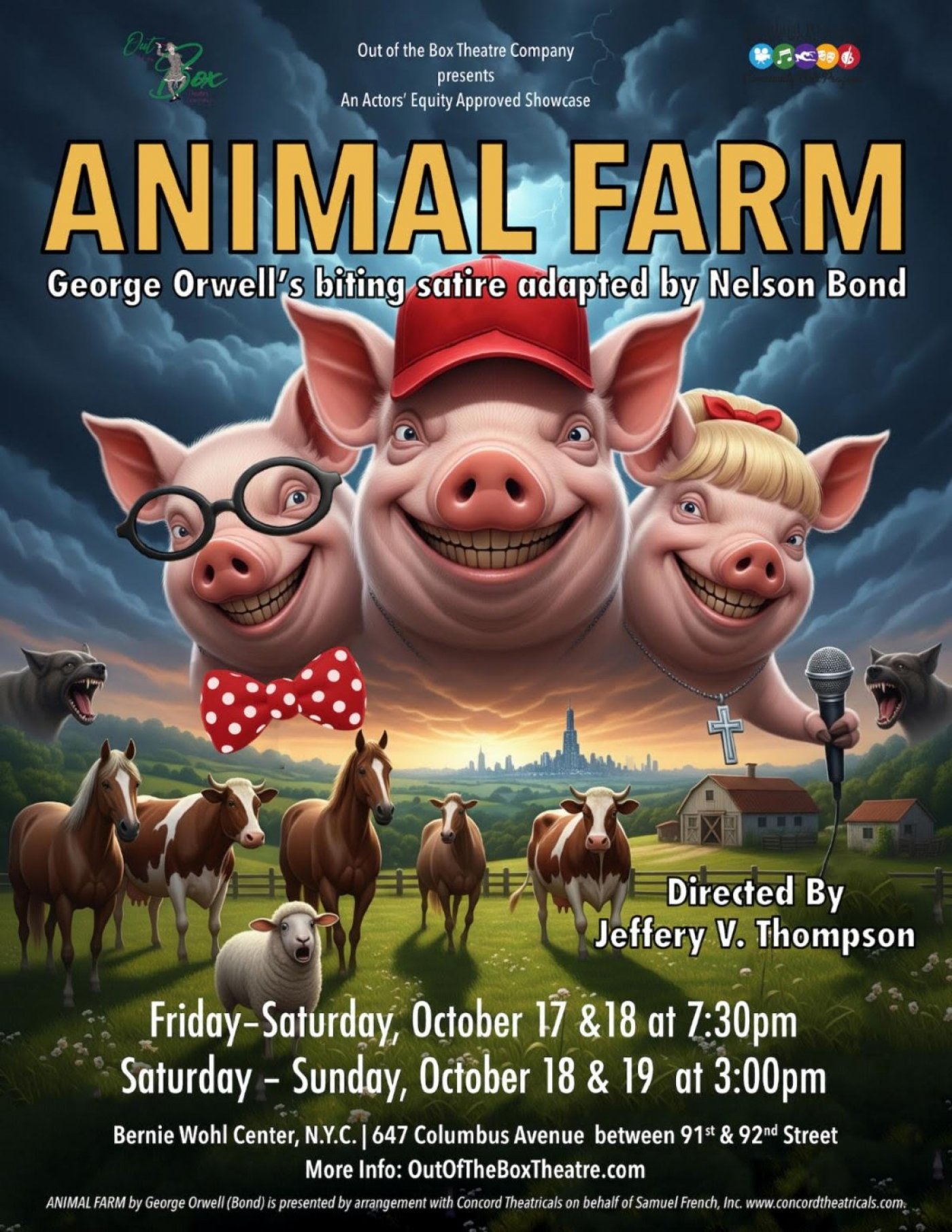Out of the Box Theatre Company to present a Staged Reading of George Orwell\u2019s Animal Farm