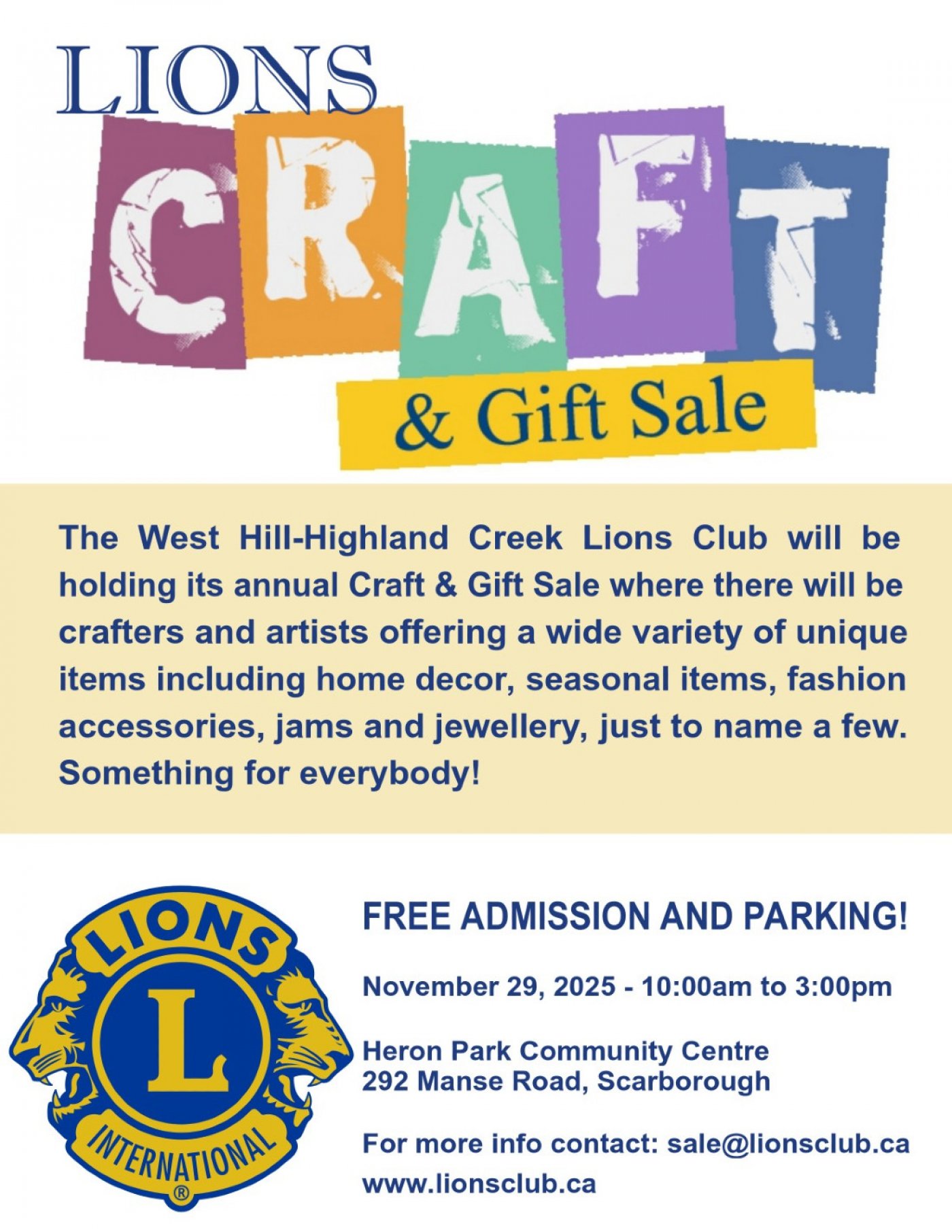 Holiday Craft & Gift Sale