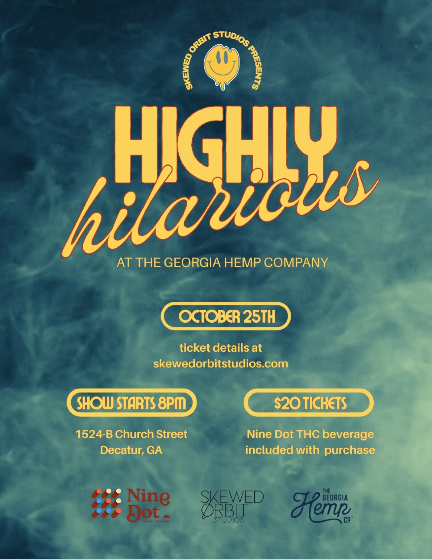 Skewed Orbit Studios Presents Highly Hilarious Live Comedy at The Georgia Hemp Company