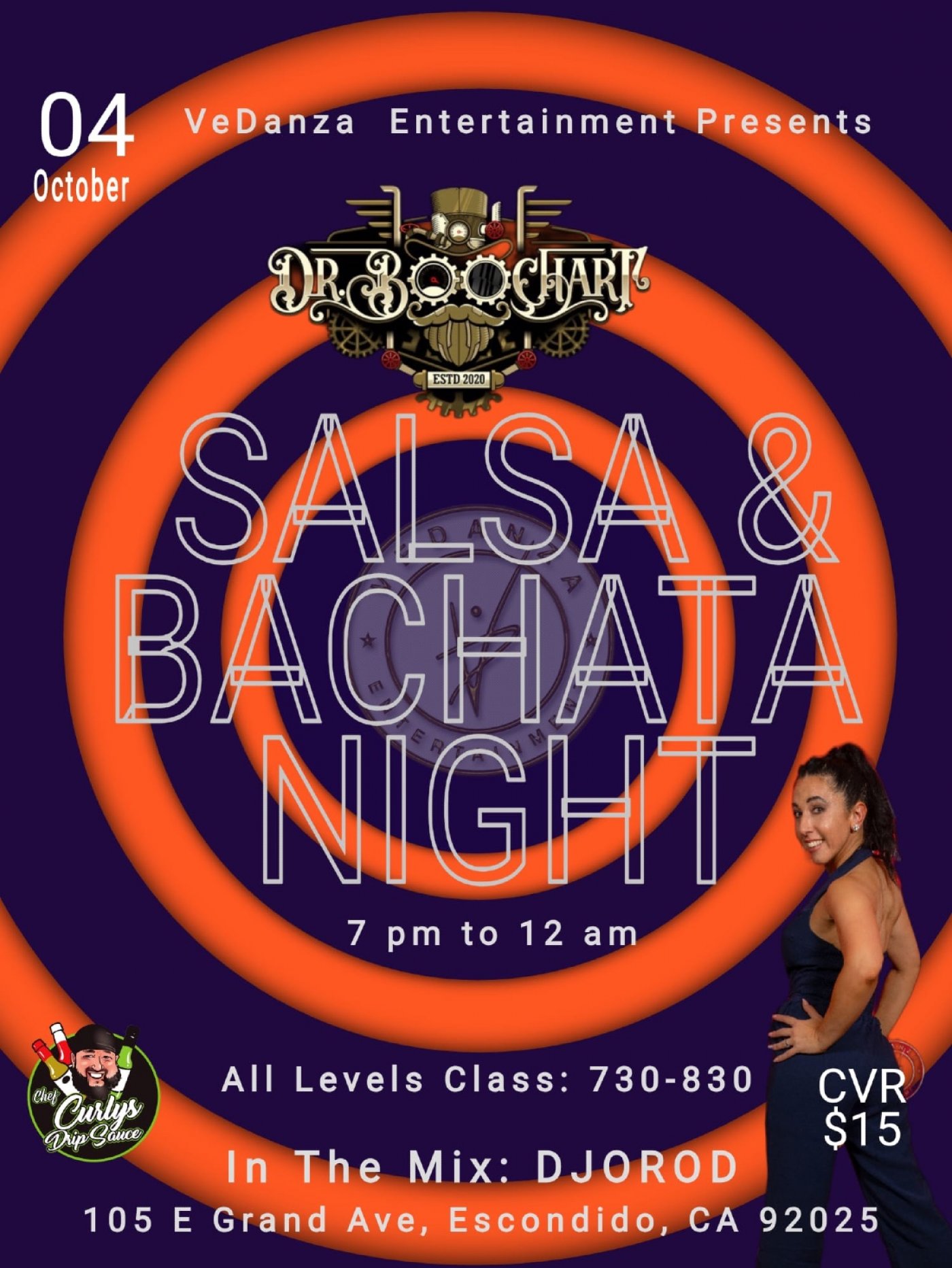 Saturday Night Salsa and Bachata at Dr. Boochart