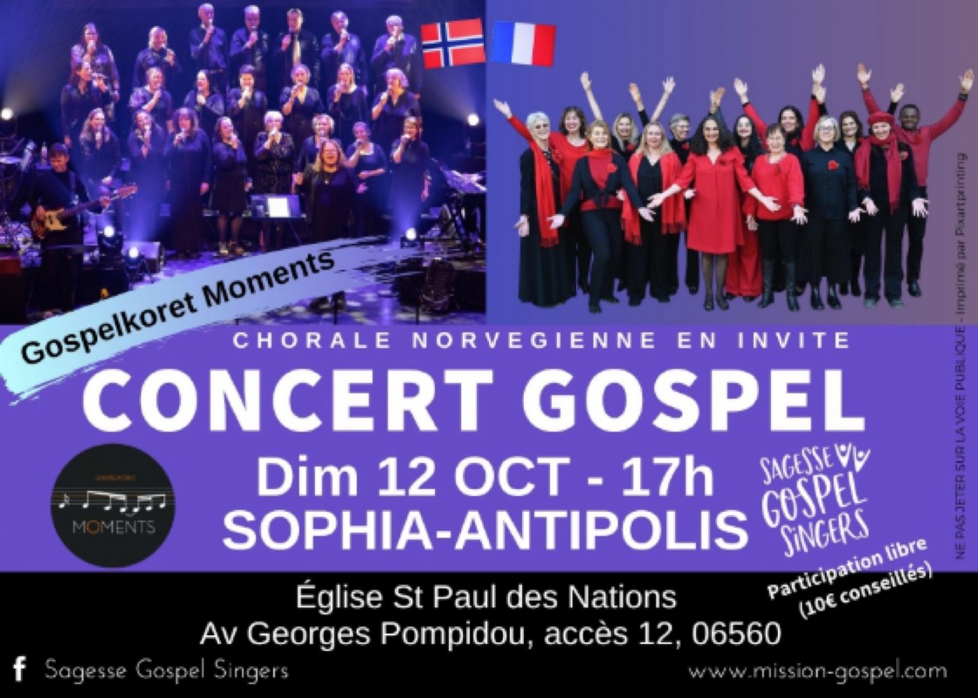 Concert Gospel dimanche 12 octobre 2025