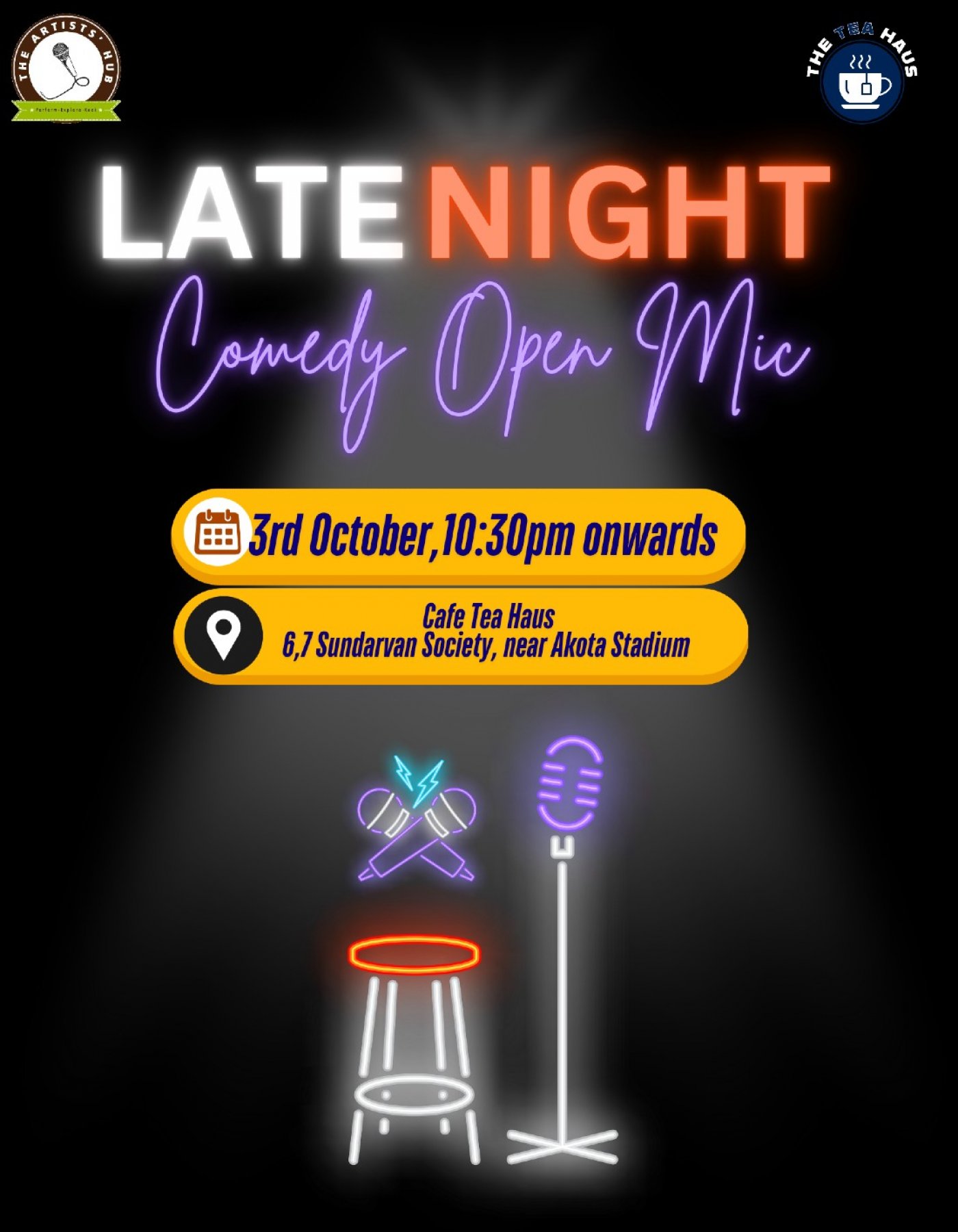The Artists hub presents comedy open mic